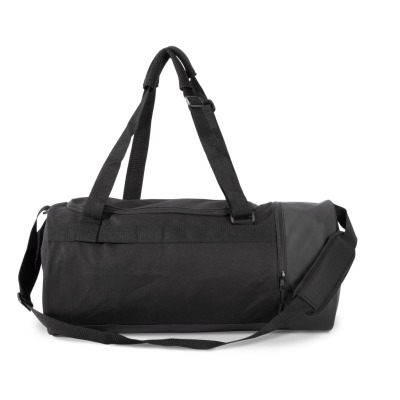 Tubular sports bag with separate shoe compartment
